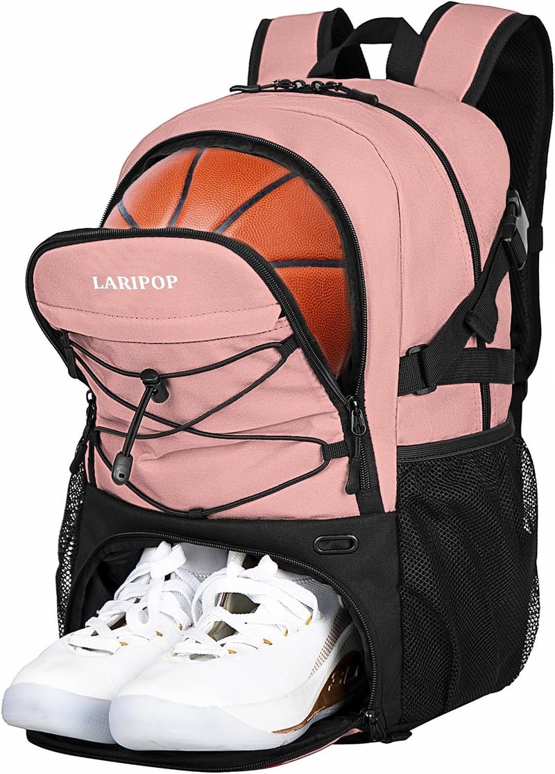 LARIPOP Basketball Bag,Basketball Backpack with Shoe Compartment and Ball Holder,Sport Bags for Soccer,Volleyball,Gym,Travel - Image 1